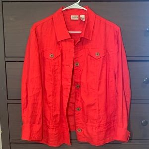 Lightweight Red Canvas Jacket